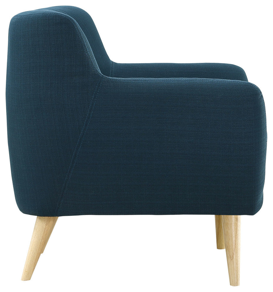 Modern Urban Contemporary Living Room 2-Piece Set, Navy Fabric