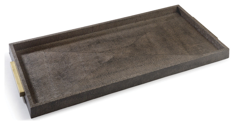 Rectangle Shagreen Boutique Tray (Vintage Brown Snake)