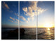 "Evening Sea after Heavy Storm" Beach Metal Wall Art, 3 Panels, 36"x28"