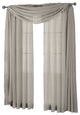 Abri Single Rod Pocket Sheer Curtain Panel, Gray, 50"x84"