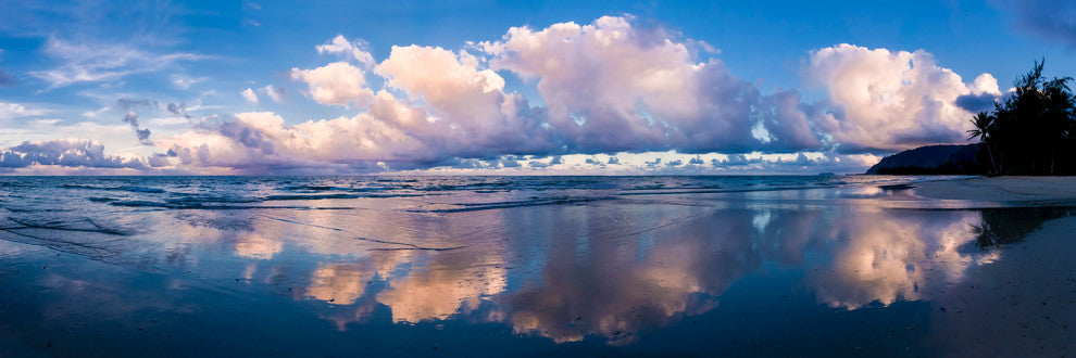 Cloud Swept Beach, Pano,  Canvas Giclee, 48"x16"