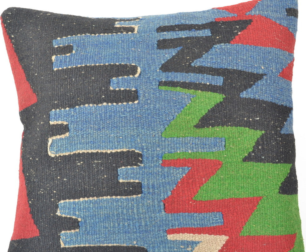 Bold Geometric Kilim Pillow Cover