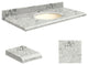 Quartz 25"x22" Vanity Top, Single Faucet Hole, Winter Wonder, Biscuit Bowl