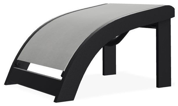 Adirondack Sling Outdoor Ottoman, Alloy/Black