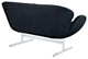 Modern Contemporary Living Room Loveseat Sofa Black