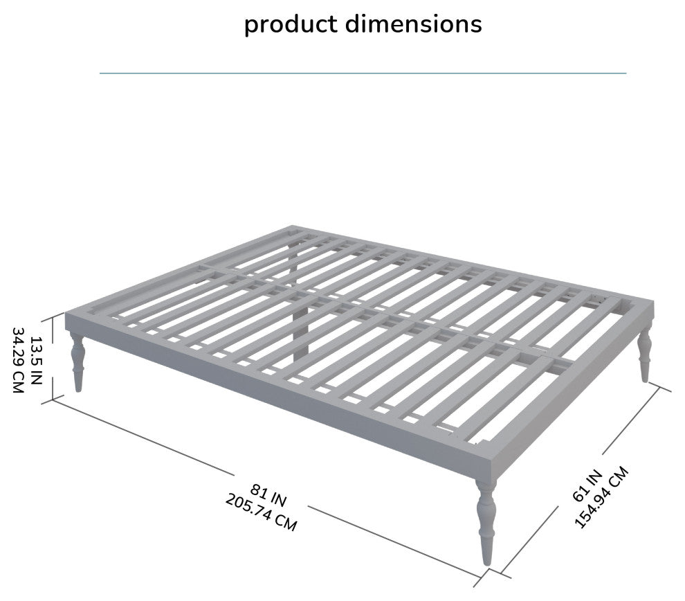 Rhonda Platform Bed, Natural, Queen