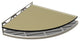 TileWare Structural Surfaces Claddy T-Shelf w/ Glass Cover, Safari