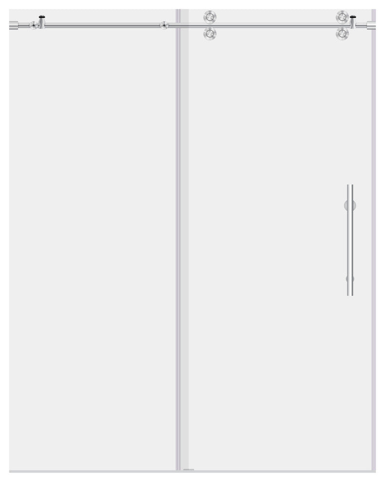 Shower Doors, Frameless, 12mm Clear Tempered Glass, ULTRA-D Collection, Chrome, 56-60"x79"