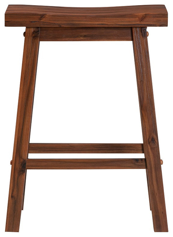 Sonoma Saddle Seat Counter Stool, Chestnut Wire-Brush, Counter Height, Set of 2