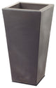 Bowery Indoor/Outdoor Tall Square Pot with Sand Cavity, Bronze, 15"