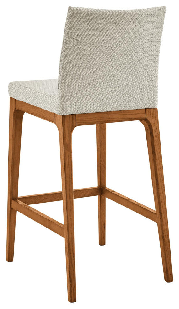 Devon Counter stool Walnut LegsSet of 2, Cardiff Cream, Fabric