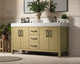 Home Living 60" Double Bathroom Vanity, Honey Brown