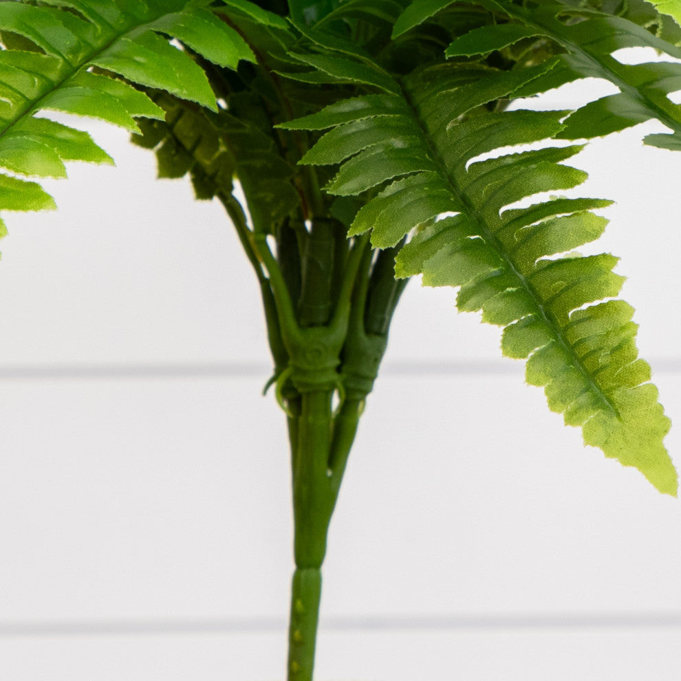 19" UV Resistant Artificial Boston Fern, Indoor/Outdoor Set of 2