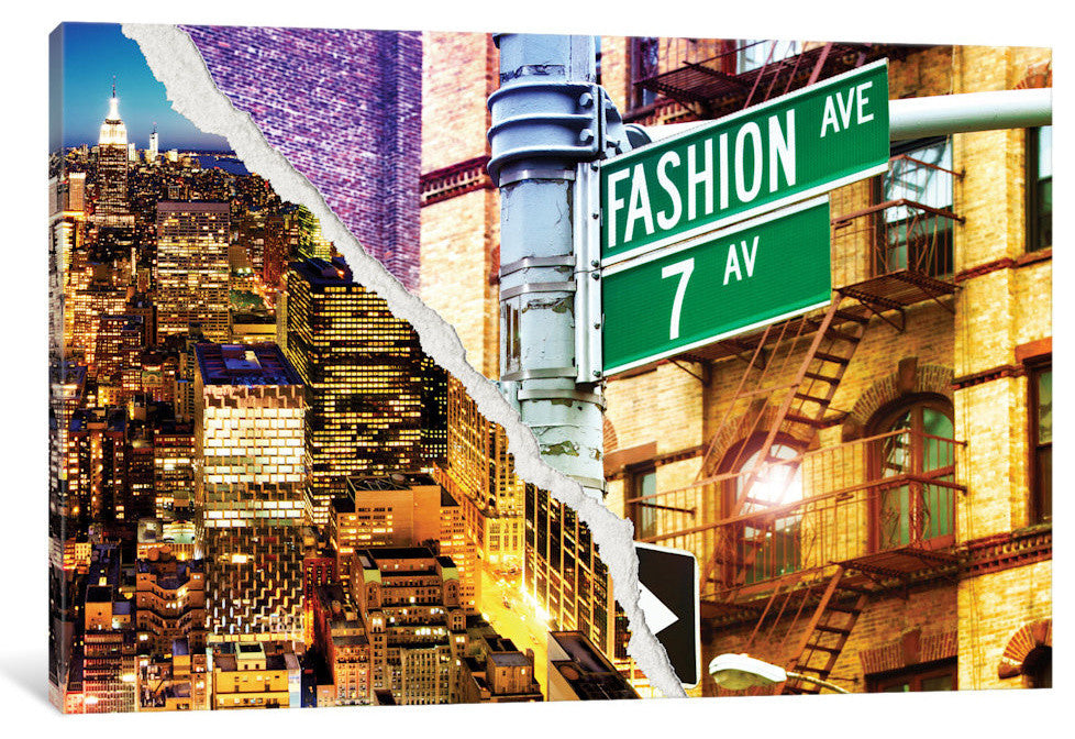 "Dual Torn Series Fashion Avenue" by Philippe Hugonnard, 40x26x1.5