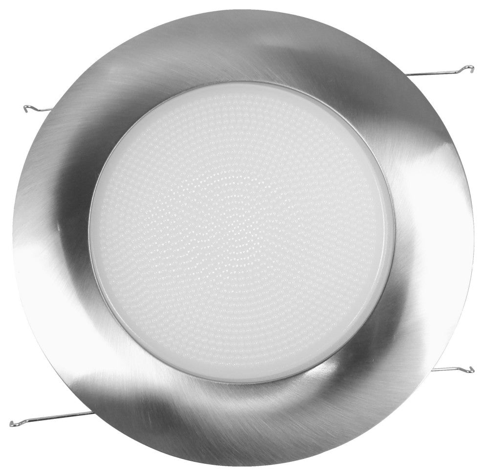 NICOR 6" Flat Albalite Recessed Shower Trim, Nickel