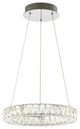 Reese 15.7" Adjustable Integrated LED Chandelier Pendant, Chrome