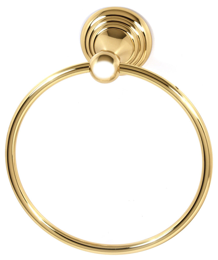 Alno Towel Ring 7" in Polished Brass