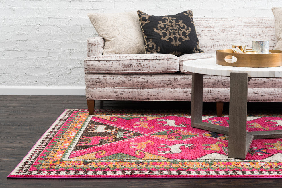 Unique Loom Pink Cuyahoga Sedona 7' 0 x 10' 0 Area Rug