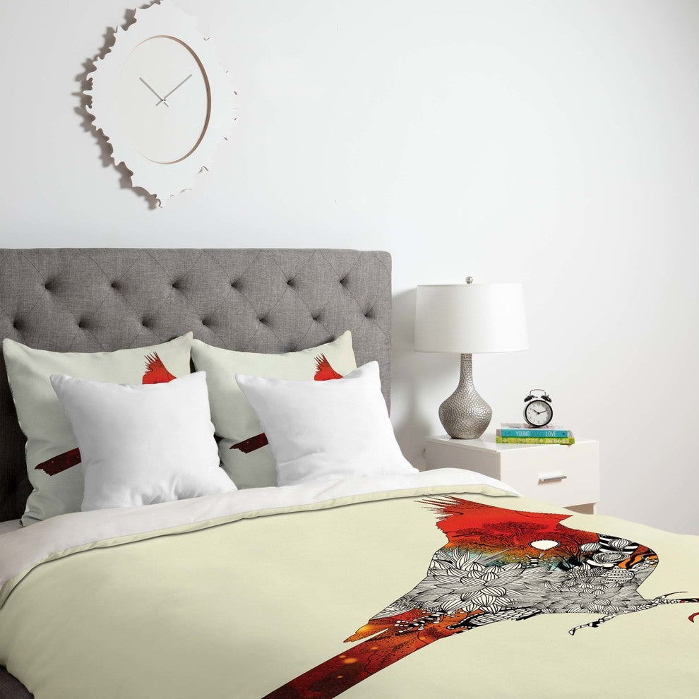 Deny Designs Iveta Abolina Cardinal Duvet Cover - Lightweight