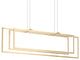 Jestin 46" LED Linear Chandelier, Champagne Gold