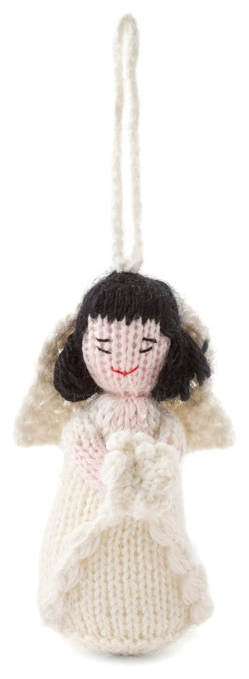 Asian Bride Hand Knit Wedding Ornament. Bridal Shower Gift.