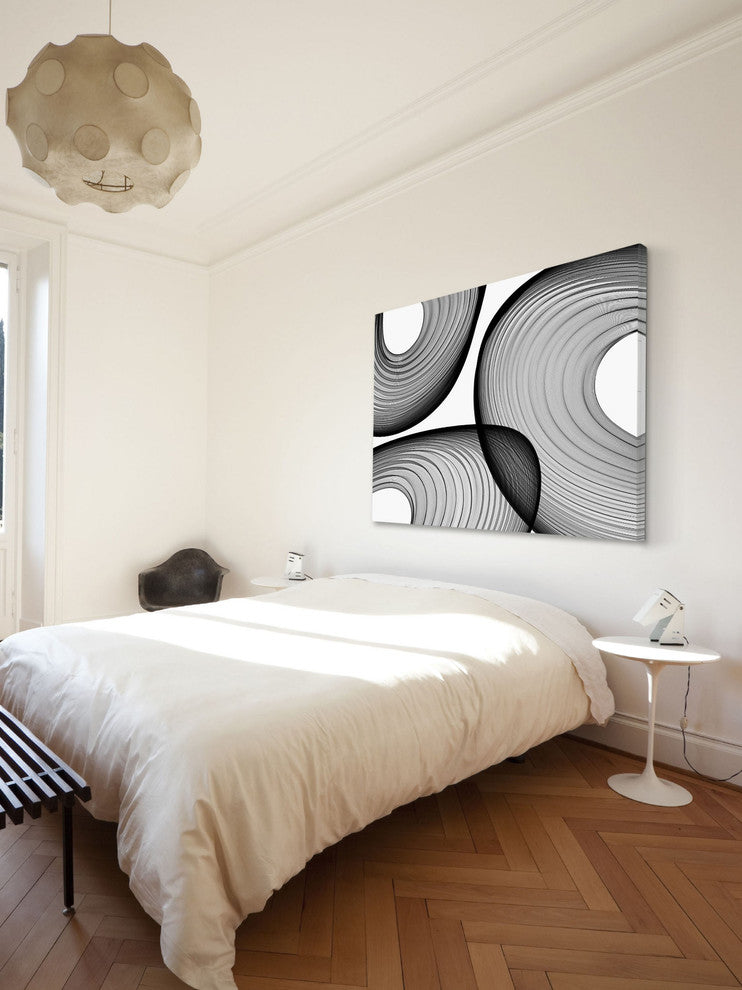 "Abstract Black and White 21-44-40" Print on Canvas by Irena Orlov