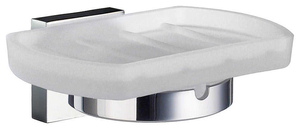 House Holder With Glass Soap Dish Chrome