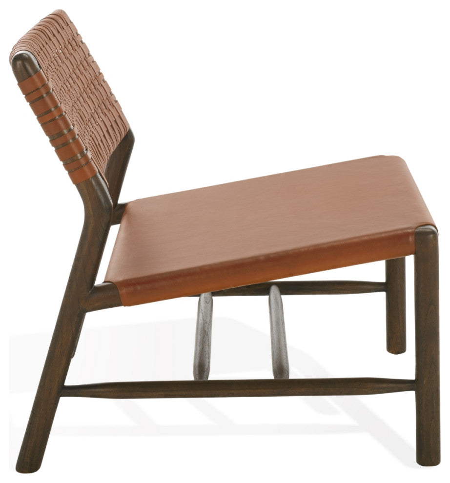 Safavieh Couture Valdina Woven Leather Acccent, Brown/Walnut