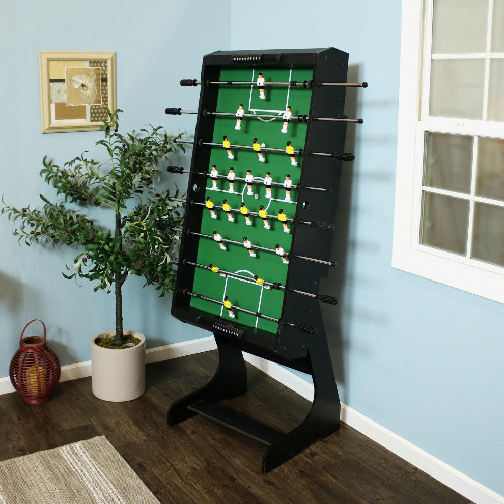 Sunnydaze Compact 48-Inch Folding Foosball Game Table - Create a Game Room