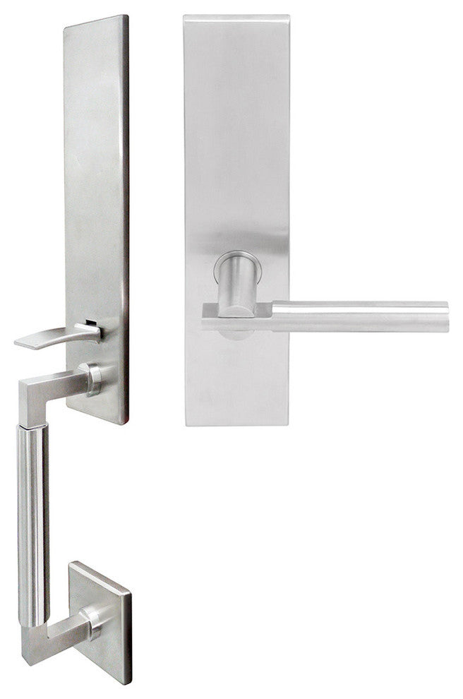 Sequoia Lever, Mortise Dummy Handle set, Left Hand, Satin Stainless Steel