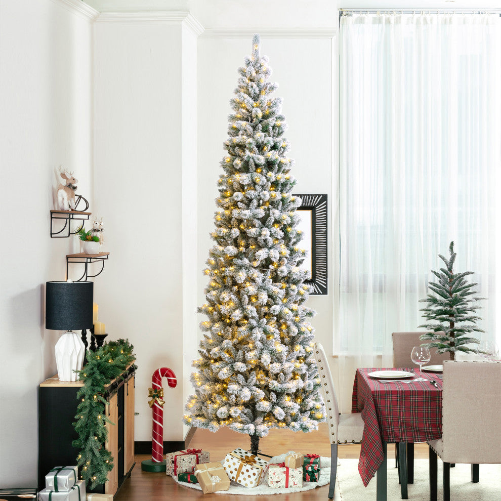 11' Pre-Lit Artificial Christmas Pencil Tree