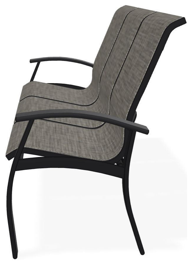Belle Isle Sling 3-Seat Outdoor Sofa, Storm/Black
