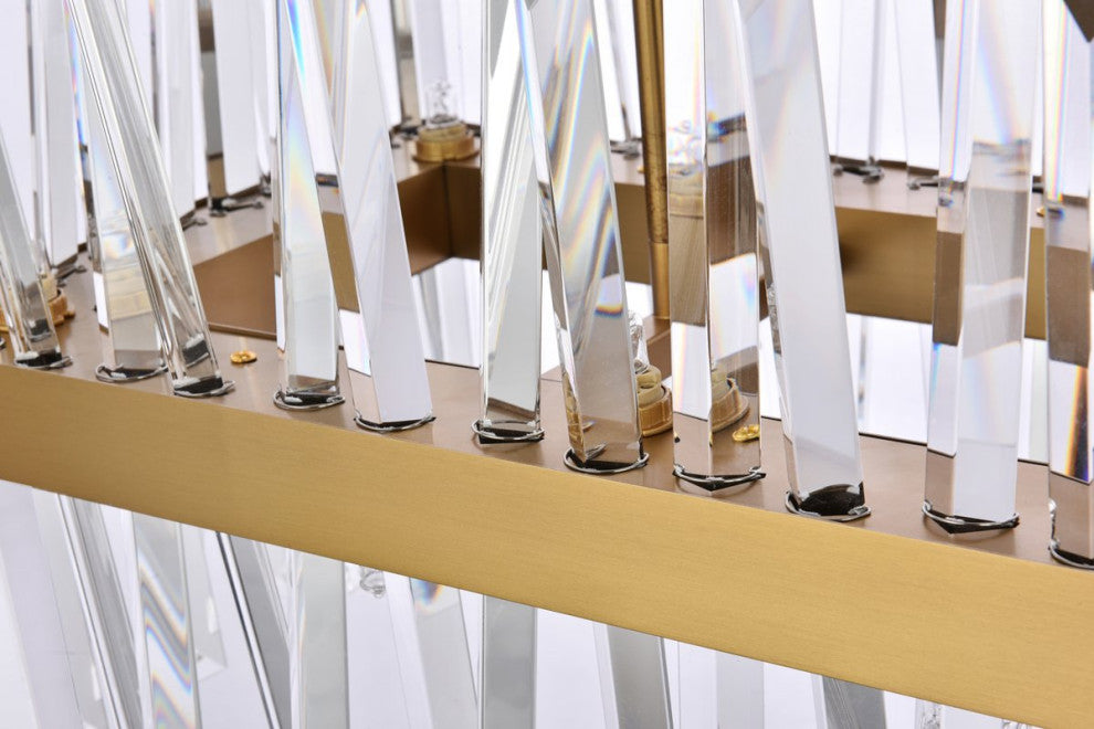 Modern Satin Gold 16-Light Chandelier