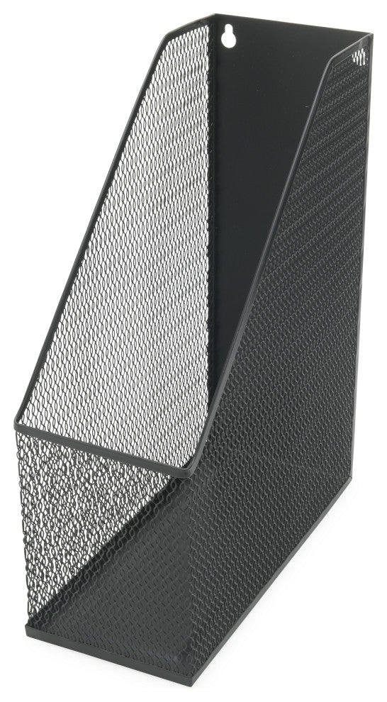 YBM Home Black Mesh Steel Wall Mount Rack File Holder 12"x10"x4.5"