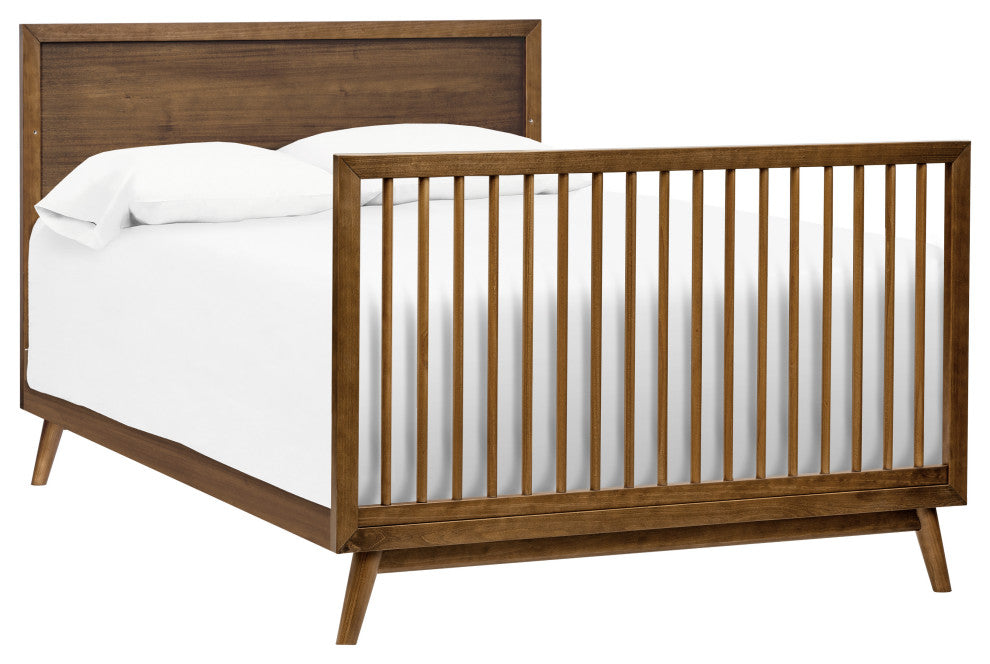 Palma 4-in-1 Convertible Crib With Toddler Bed Conversion Kit, Natural Walnut