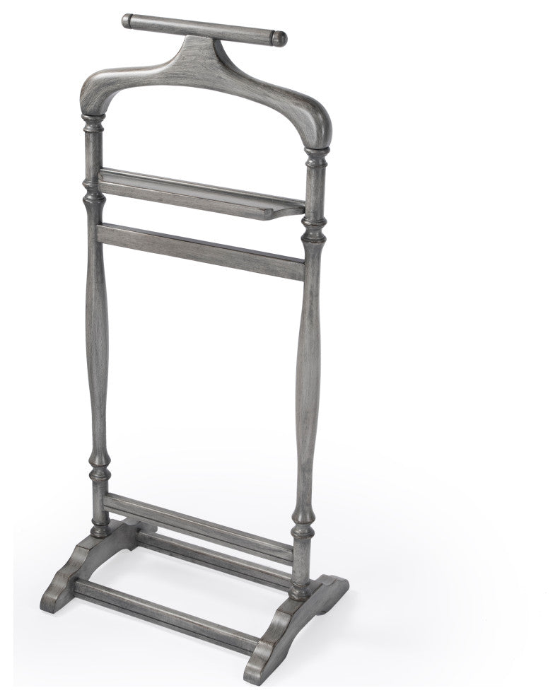 Judson Wood Valet Stand, Gray