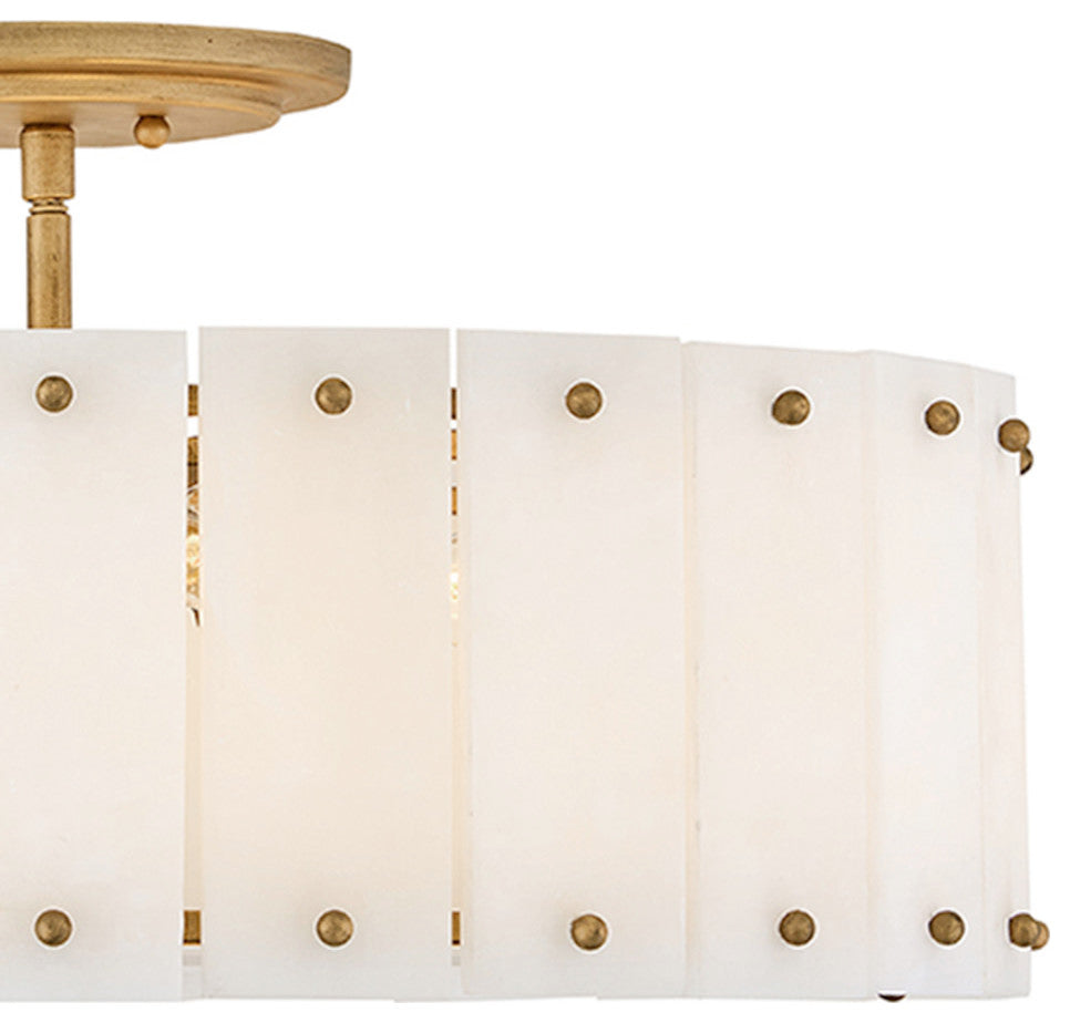 Fredrick Ramond Simone Medium Semi-Flush Mount, Burnished Gold