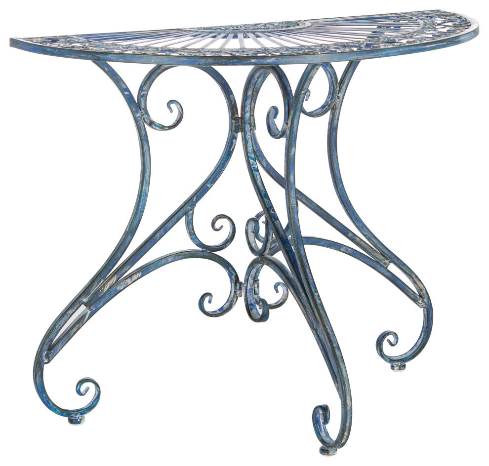 Safavieh Annalise Indoor-Outdoor Accent Table, Antique Blue