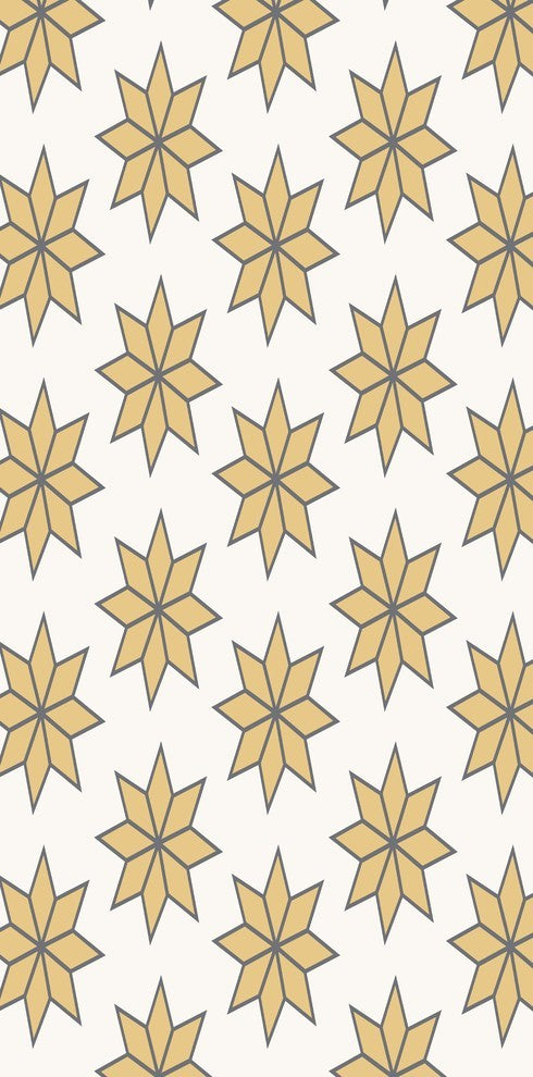 Christmas Stars 2 Decorative Holiday Geometric Print Bath Towel, Gold