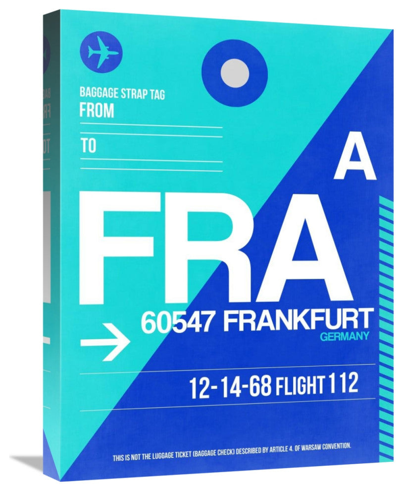 "FRA Frankfurt Luggage Tag 1" Fine Art Print