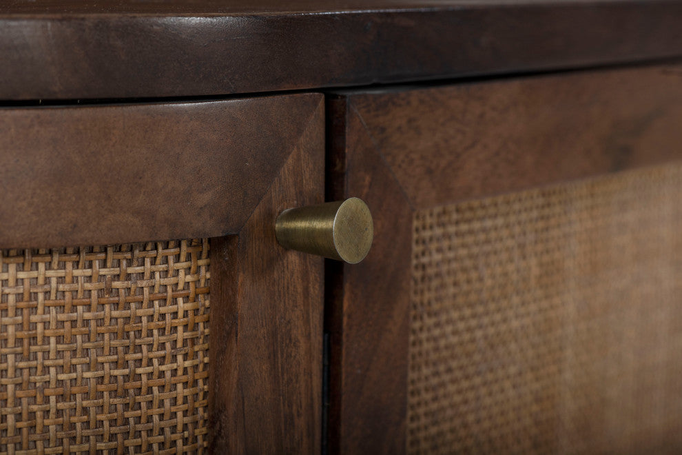 Canggu Cane Solid Wood Media Stand