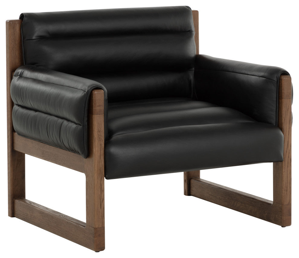 Ferguson Lounge Chair, Vintage Black Night Leather