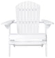GDF Studio Milan Outdoor Folding Wood Adirondack Chair, White