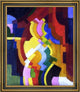 August Macke Farbige Formen III - 16" x 20" Framed Premium Canvas Print