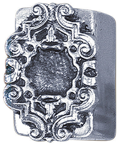 Ornate Bolt Cover Universal, Polished Pewter