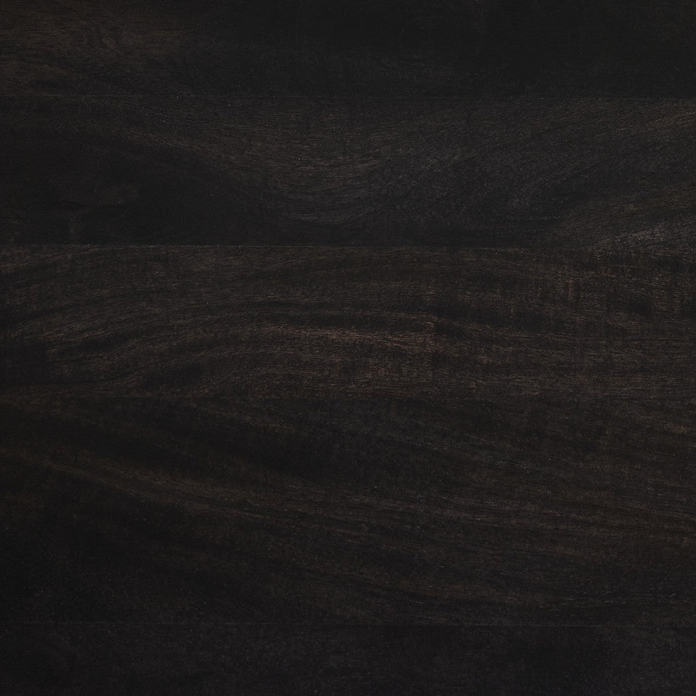 Caprice Bar Cabinet Black Natural Cane, Black Wash Mango, Gunmetal