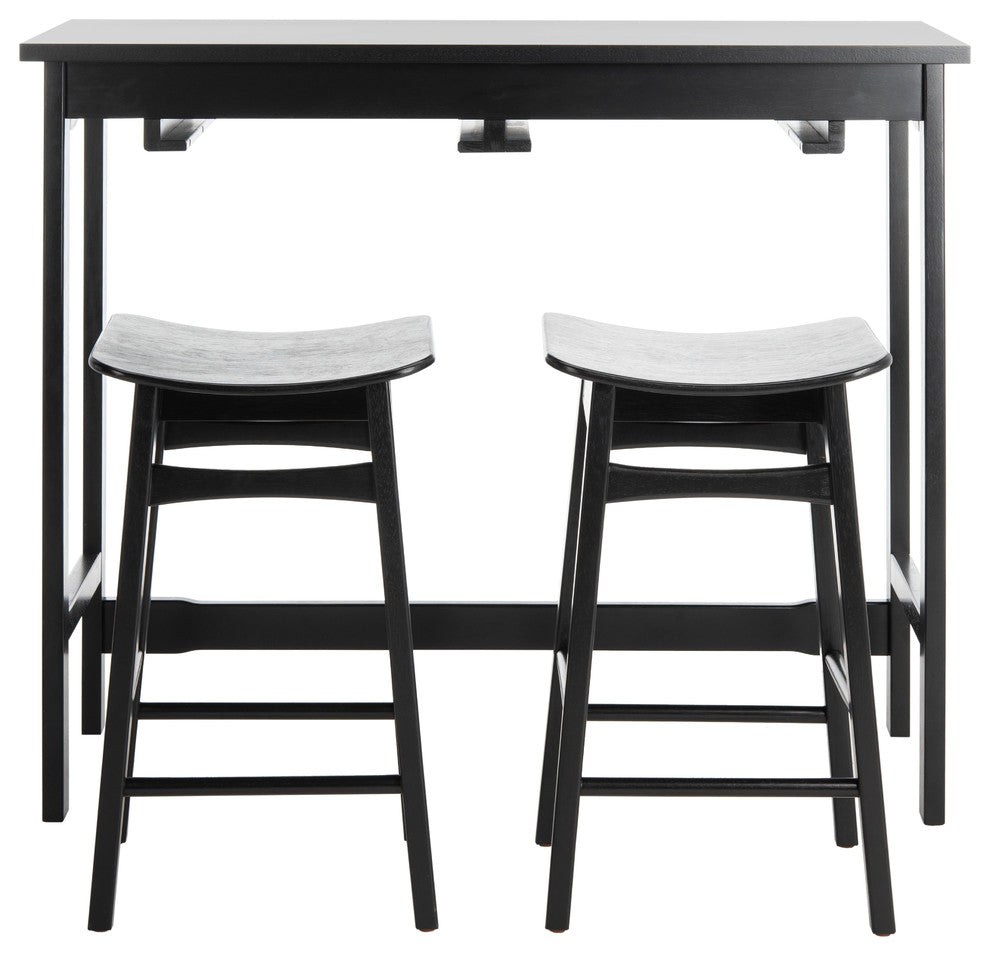 Safavieh Colbie 3 Piece Pub Set, Black