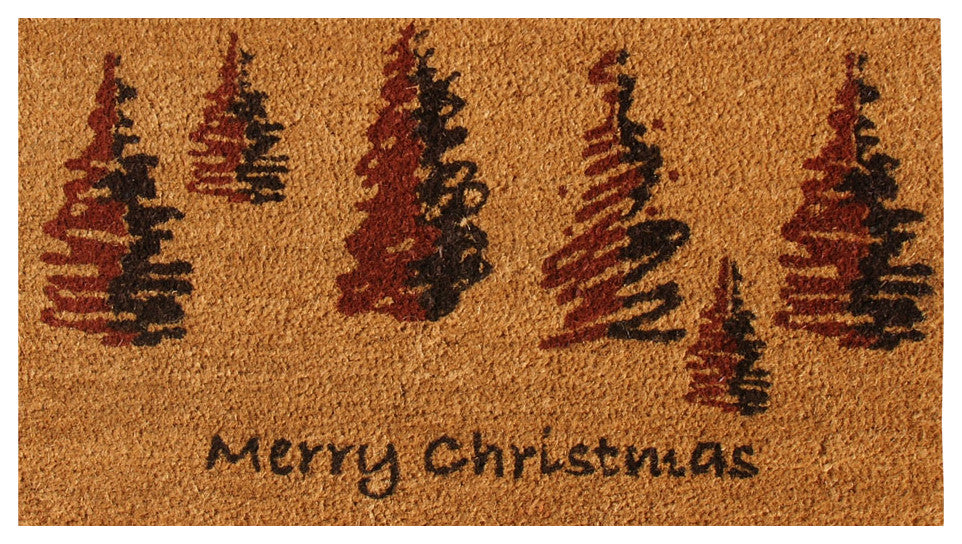 Rubber-Cal "Scottish Fraser Fir Forest" Christmas Doormat 15mm X 18" X 30"