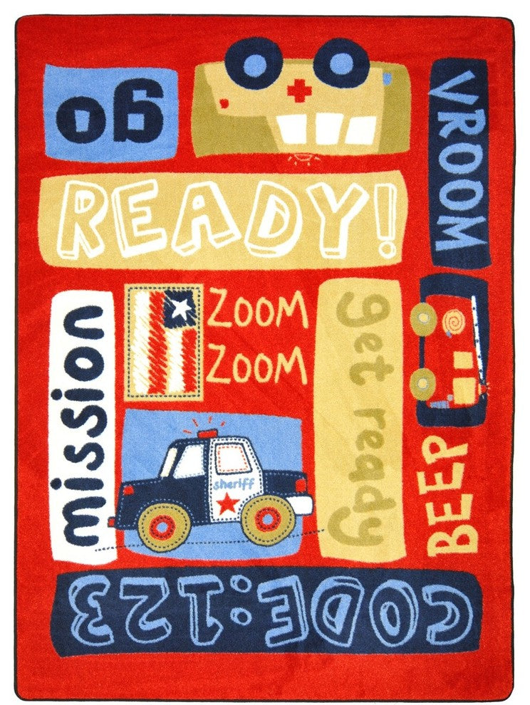 Kid Essentials Rug, Ready, Go!, 5'4"x7'8"