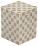 Callista 18" Modern Bohemian Ceramic Tiled Rectangle End Table
